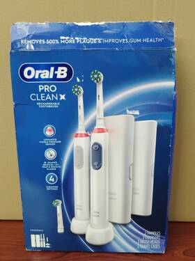 90447737 Oral-b Pro Clean X Rechargeable Toothbrush 2 Handles Chargers Cases Parts Only