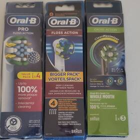 90453751 Oral-b 3/oral-b Floss Action And Cross Brush Heads Replacement Packs White