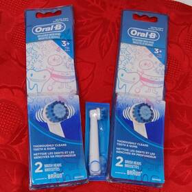90544502 Oral-b Replacement 2x2-pack 1 Freebie Brush Heads Extra Soft Bristles 5 Total