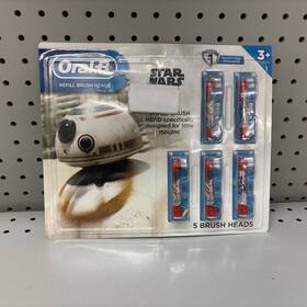 90745672 Oral-b Star Wars 5 Brush Heads For 3 Years Small Head New