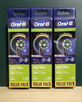 90972751 Oral-b Cross Action Ftclean Maximiserft Replacement Toothbrush Heads 3 Pack X 4