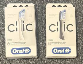 91089431 Oral-b New Clic Toothbrush Replacement Brush Heads 2x White / Black