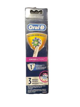 91361247 Oral-b Cross Action Bacteria Guard Bristles 3 Brush Heads