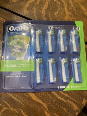 91420351 Oral-b 1 Pack Of 8 Maxclean Precision Clean Toothbrush Heads Plague Removal