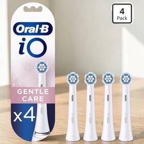 91437935 Oral-b Io Gentle Care Replacement Brush Heads 4ct Soft Bristles Electric White