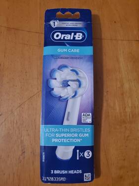 91526274 Oral-b New Gum Care Ultra-thin Bristles Replacement Brush Heads 3 Pack
