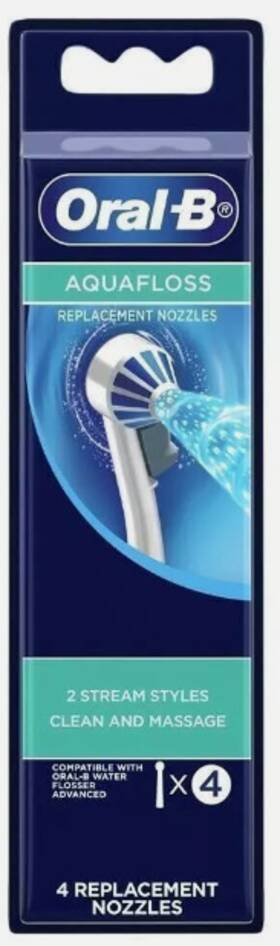 91660507 Oral-b - Aquafloss Water Flosser Advanced Replacement Nozzle Heads 4ct