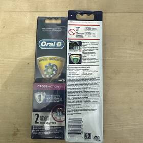91857778 Oral-b 2 Packs Crossaction Toothbrush Replacement Heads Black 4 Total