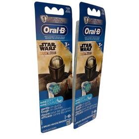 91859512 Oral-b Kids Extra Soft Replacement Brush Heads Star Wars Mandalorian Lot Of 2