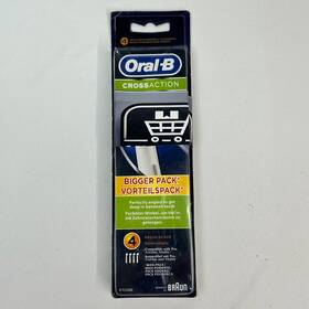 97533086 Oral-b Braun Cross Action White Toothbrush Replacement Heads 4-pack