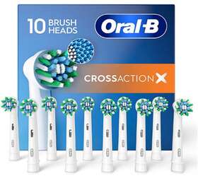 990019020 Oral-b Crossaction Electric Toothbrush Replacement Brush Heads 10 Ct