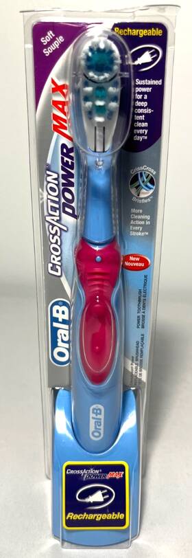 B1011 Oral-b Crossaction Powermax Rechargeable Toothbrush - Red New Sealed Rare