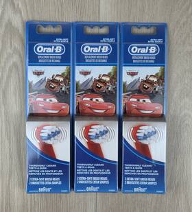 Eb10k-2 Oral-b Kids Replacement Brush Heads Disney Pixar Cars Extra Soft 6 Total