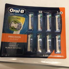 Eb20rb Oral-b Floss Action Replacement Toothbrush Heads 8 Brush New