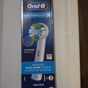 Eb20x Oral-b Precision Clean X Brush Heads X-shaped Bristles 3 Pack Fits Vitality Pro