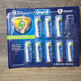 Eb25ab-9 Oral-b Floss Action Replacement Toothbrush Heads 8 Brush Open Box Miss 1