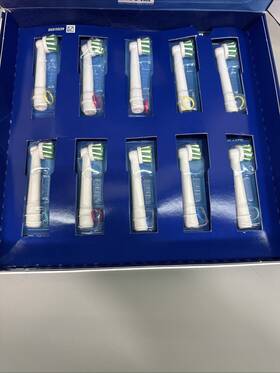 Eb50rb-10 Oral-b Crossaction Replacement Electric Toothbrush Heads 10-count Box Opened