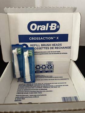 Eb50srx Oral-b Crossaction X Rotating Toothbrush Replacement Heads White 2 Ct