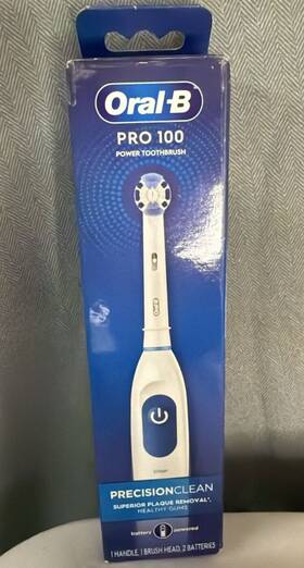 G1nr Oral-b Pro 100 Electric Toothbrush Precision Cleaning Brush-used No Brush Head