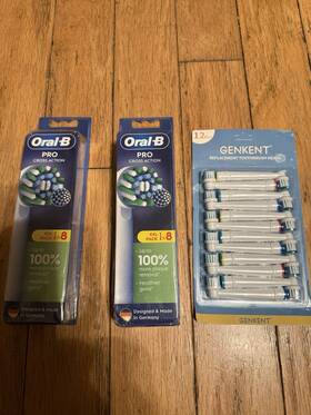 Oral-b Genkent 20189822 Oral-b Pro Cross Action And Rotating Toothbrush Heads White