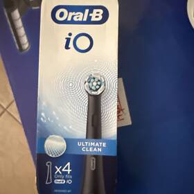 Iorbcb4 Oral-b Io Ultimate Clean Replacement Brush Heads 4 Pack Black Genuine New Sealed