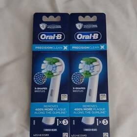 L0148335ro Oral-b 6 Precision Clean X-shaped Bristles Toothbrush Replacement Heads 3-pack