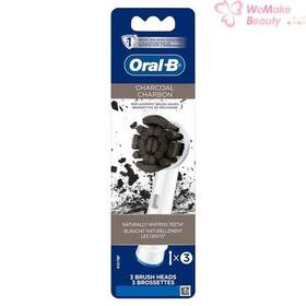 M12949 Oral-b Charcoal Charbon 3 Replacement Brush Heads New In Box