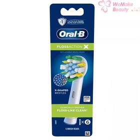M14403 Oral-b Floss Action X 6 Replacement Brush Heads New In Box