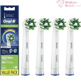 M316848 Oral-b Cross Action Cleanmaximiser 4 Replacement Brush Heads New In Box