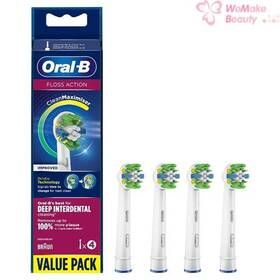 M324881 Oral-b Floss Action Cleanmaximiser 4 Replacement Brush Heads New In Box