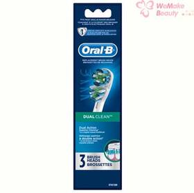 M83302 Oral-b Dual Clean 3 Replacement Brush Heads New In Box
