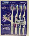 Oral-b New Pulsar 3d White Toothbrush Medium 4 Pk Battery Powered 300416693651