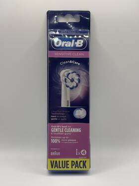 Obsensitiveclean4 Oral-b Clean And Care Sensitive Toothbrush Heads - Pack Of 4