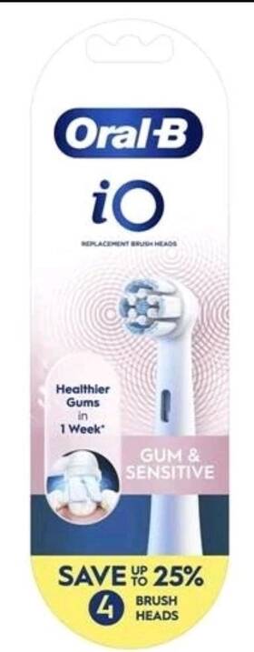 Oralb-brushhead-4p-white Oral-b Io Gentle Care Replacement Brush 4 Heads - White Fast Ship