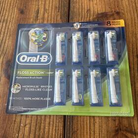91420360 Oral-b Powered By Braun New Floss Action Maxclean Refill Toothbrush Heads Replacement 8 In Pack