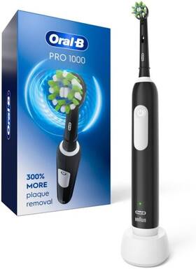 Q3ty Oral-b Pro 1000 Electric Toothbrush Rechargeable With 3 Cleaning Modes-black