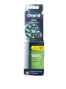 Xxl-10 Oral-b Pro Cross Action Pack Replacement Brush Heads White German Package