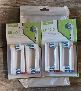Eb52-x Oral Basics Eb 52-x Toothbrush Heads Compatible With Oral-b Braun Electric 8 Pcs