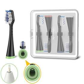 Oralphi 791564573757 Brush Heads For Waterpik Complete Care 5.0 And 9.0 4-pack Black