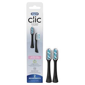 P&g 313109938977 Oral-b Clic Toothbrush Sensitive Clean Replacement Brush Heads Black 2 Count