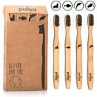 Palea Premium Manual Toothbrushes Bamboo With Charcoal Bristles 667744822321