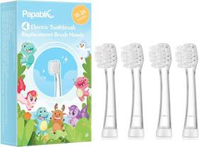 Papa317aa Papablic Replacement Toothbrush Heads - 4 Count 1 Pack Of White