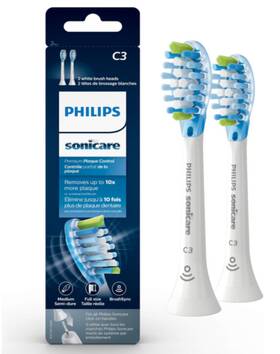 Philips 075020064851 Sonicare Premium Plaque Control Rfid Replacement Brush Heads Pk Of 2 C3