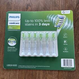 Philips 075020086280 Sonicare W3 Premium White Replacement Brush Heads 6 Count Sealed Nip