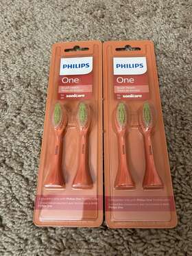 Bh1022 Philips 075020092373 4 New One By Sonicare 2 Brush Heads - Miami Coral Bh1022/01