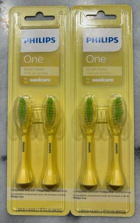 Philips 075020092557 2 One Sonicare Brush Head Mango Yellow Heads Ea