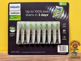 Philips 075020104717 Sonicare W3 Premium Brush Heads Black 8 Ct. New/factory Sealed