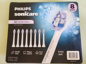 Philips 075020118790 8 Pack Sonicare Gc Gentle Clean Extra Soft Replacement Tooth Brush Head