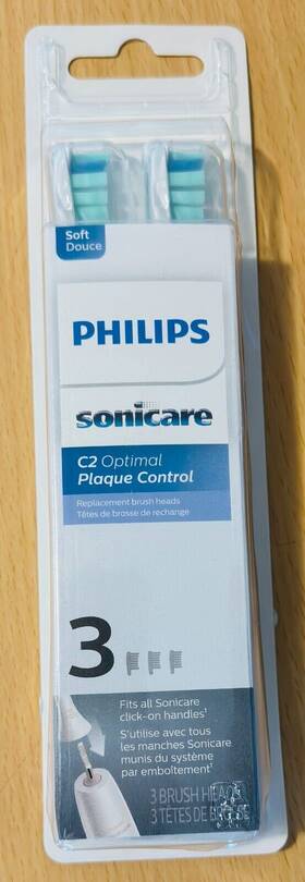 Philips 705353398964 Sonicare Genuine C2 Optimal Plaque Control Toothbrush Heads 3 Brush Hea