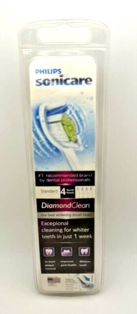 Philips 710103633914 4x Sonicare Diamondclean Genuine Standard White Brush Heads New/sealed
